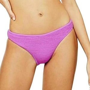Topshop Purple Ribbed Bikini Bottom Size 10 NWOT